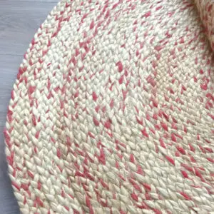 Vloerkleed Rond Jute Roze van KidsDepot - My Little Carpet