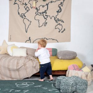 Wandkleed Wereldkaart van Lorena Canals - My Little Carpet