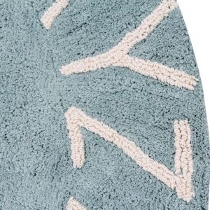 Vloerkleed Round ABC Blue van Lorena Canals - My Little Carpet