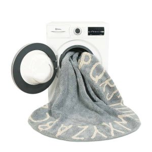 Vloerkleed Round ABC Blue van Lorena Canals - My Little Carpet