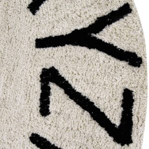 Vloerkleed Round ABC Natural van Lorena Canals - My Little Carpet