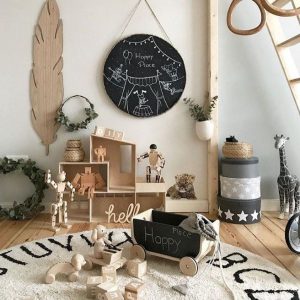 Vloerkleed Round ABC Natural van Lorena Canals - My Little Carpet