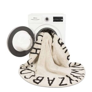 Vloerkleed Round ABC Natural van Lorena Canals - My Little Carpet