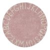 Vloerkleed Round ABC Pink van Lorena Canals - My Little Carpet