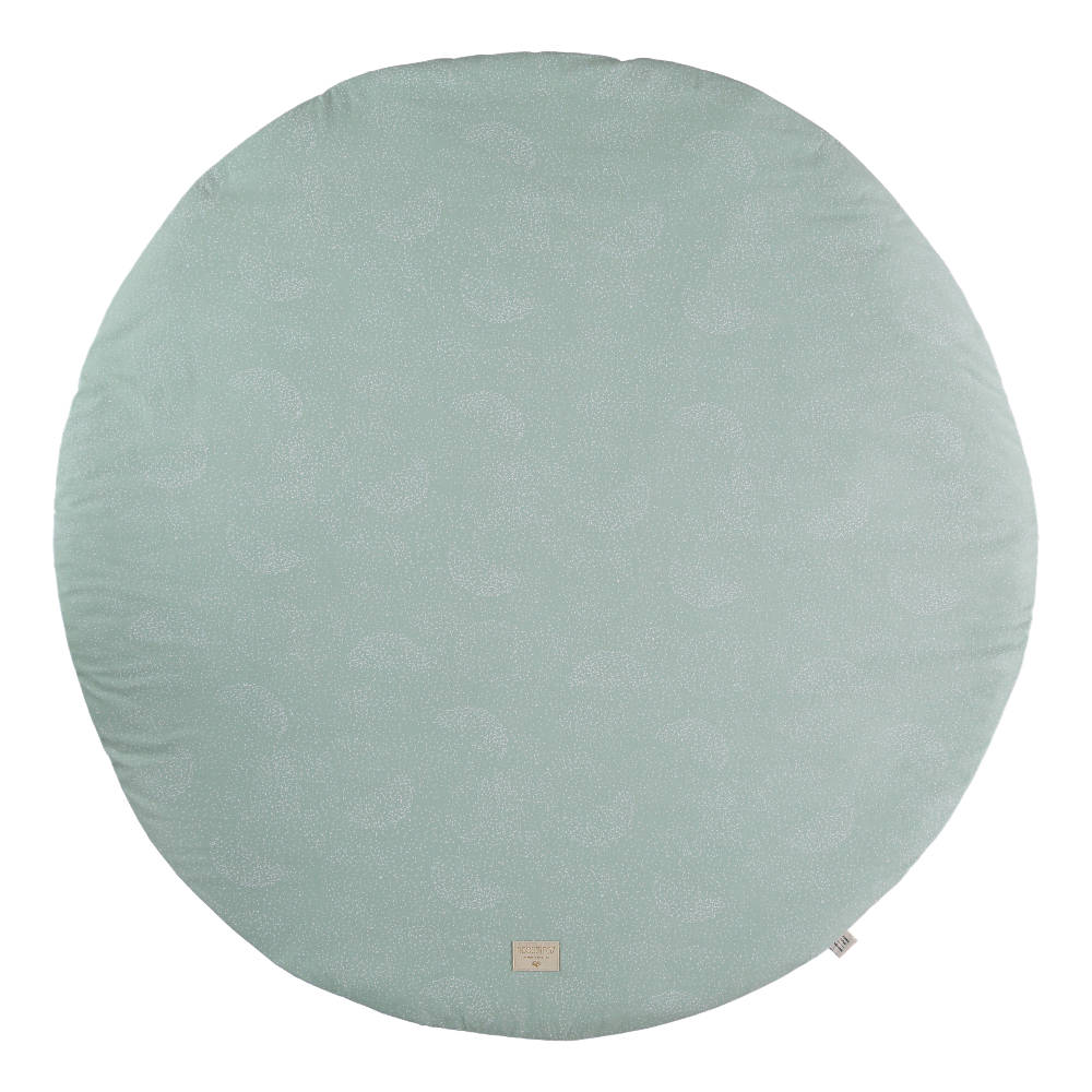 Speelkleed Full Moon - White Bubble Aqua van Nobodinoz - My Little Carpet
