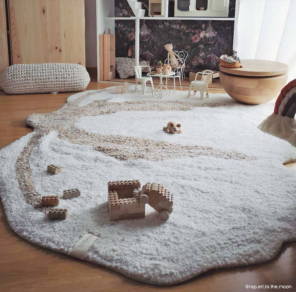 Vloerkleed Cotton Flower van Lorena Canals - My Little Carpet