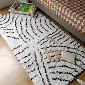 Vloerkleed Berber Zwart-Wit van KidsDepot - My Little Carpet