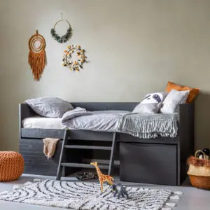 Vloerkleed Berber Zwart-Wit van KidsDepot - My Little Carpet