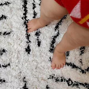 Vloerkleed Berber Zwart-Wit van KidsDepot - My Little Carpet