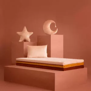 Speelkleed Kilimanjaro Velvet Bloom Pink van Nobodinoz - My Little Carpet