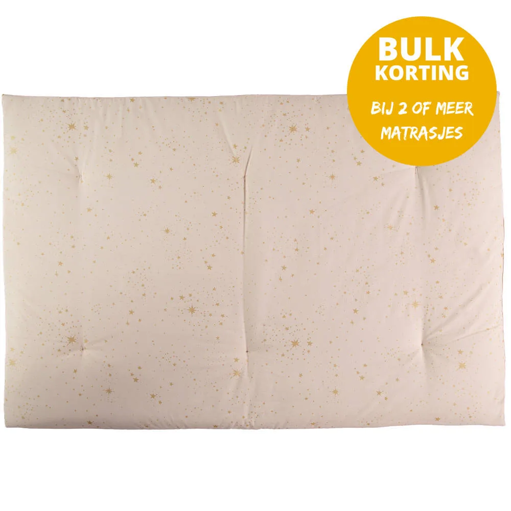 Speelmatras Eden Futon Gold Stella Dream Pink van Nobodinoz - My Little Carpet