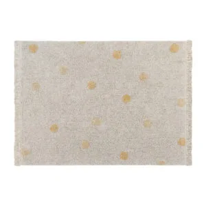 Vloerkleed Hippy Dots Natural Honey van Lorena Canals - My Little Carpet