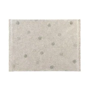 Vloerkleed Hippy Dots Natural Olive van Lorena Canals - My Little Carpet