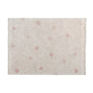 Vloerkleed Hippy Dots Natural Vintage Nude van Lorena Canals - My Little Carpet