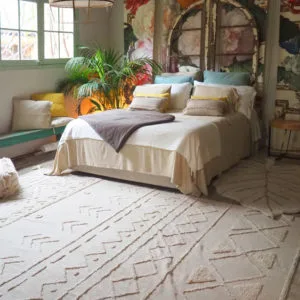 Vloerkleed Monstera Natural van Lorena Canals - My Little Carpet