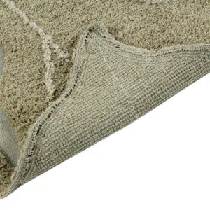 Vloerkleed Monstera Olive van Lorena Canals - My Little Carpet