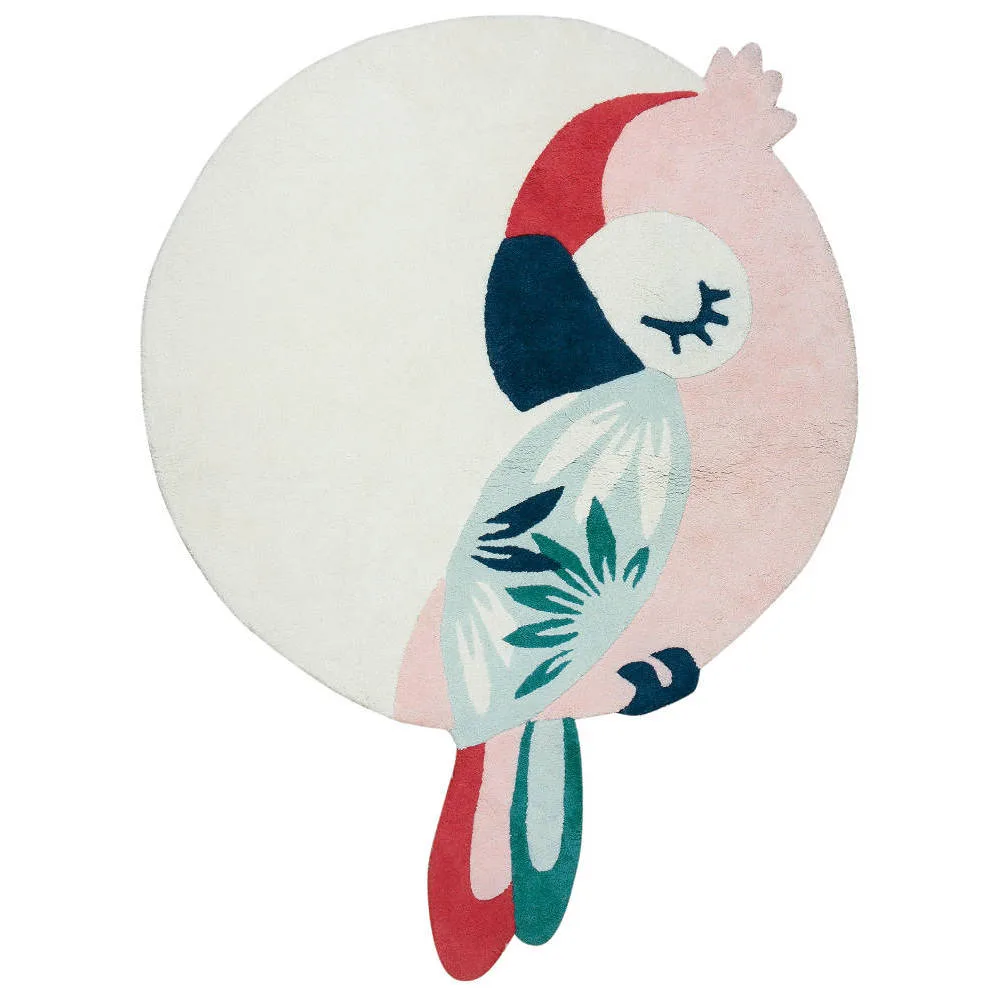 Vloerkleed Pink Parrot Tropica, Papegaai H0587 van Lilipinso - My Little Carpet