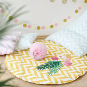 Speelkleed Herringbone, Mustard van Wigiwama - My Little Carpet