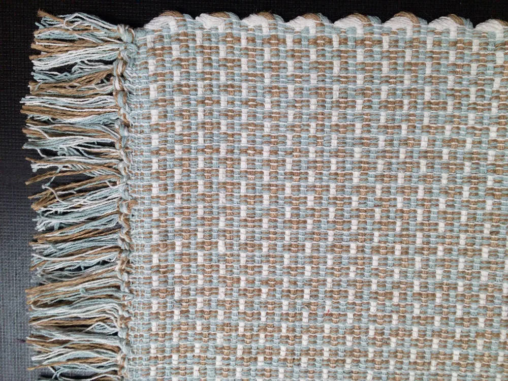 Vloerkleed Jute/Katoen Blauw/Grijs van Kid's Concept - My Little Carpet