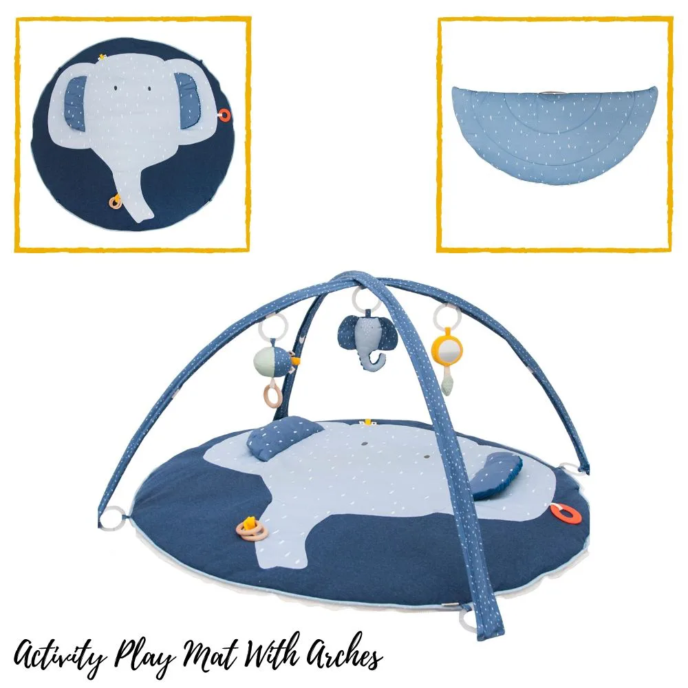 Activiteiten Speelmat Met Babygym, Mrs. Elephant van Trixie Baby - My Little Carpet