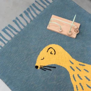Vloerkleed Knitted Rug, Whippy Weasel van Trixie Baby – My Little Carpet
