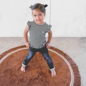 Vloerkleed Round Anna Brownie van Tapis Petit - My Little Carpet