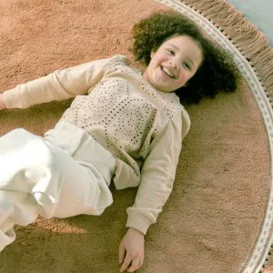 Vloerkleed Round Anna Old Pink van Tapis Petit - My Little Carpet