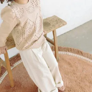 Vloerkleed Round Anna Old Pink van Tapis Petit - My Little Carpet