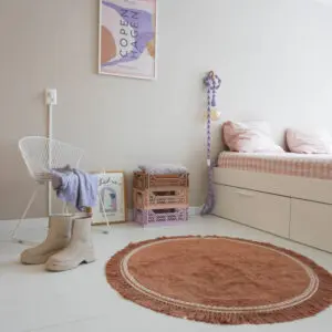 Vloerkleed Round Anna Old Pink van Tapis Petit - My Little Carpet
