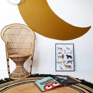 Rond vloerkleed Jute Tess Black van Tapis Petit - My Little Carpet