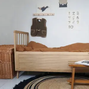 Rond vloerkleed Jute Tess Black van Tapis Petit - My Little Carpet