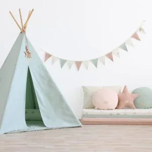 Speelkleed Colorado, White Bubble Aqua van Nobodinoz - My Little Carpet