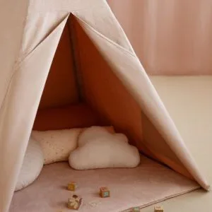 Speelkleed Colorado, White Bubble Misty Pink van Nobodinoz - My Little Carpet