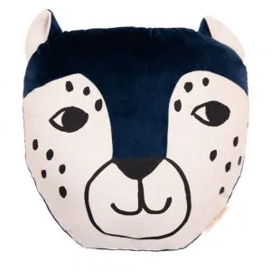 Dieren Kussen Leopard Night Blue van Nobodinoz - My Little Carpet