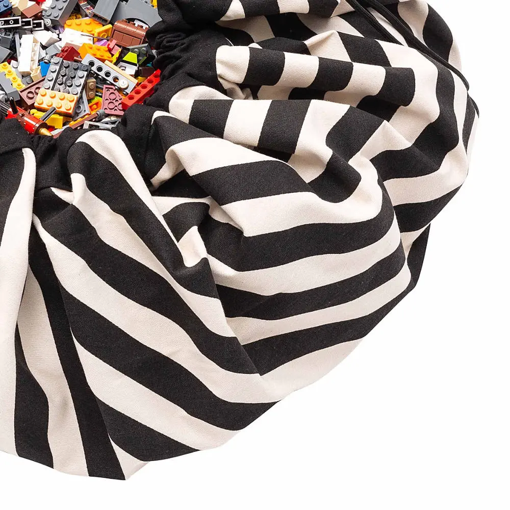 Speelkleed/Opbergzak Stripes Black van Play and Go - My Little Carpet
