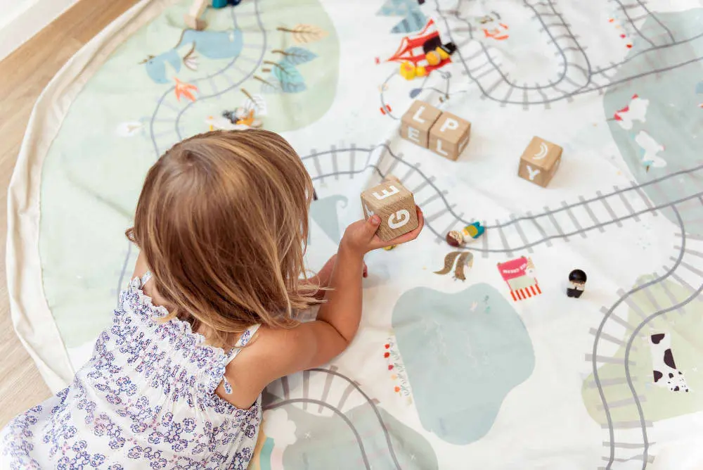 Speelkleed/Opbergzak Trainmap van Play and Go - My Little Carpet
