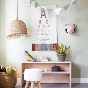 Jute vloerkleed Holly Roze van KidsDepot - My Little Carpet