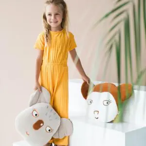 Knuffel Kussen Velvet Monkey van Wigiwama - My Little Carpet