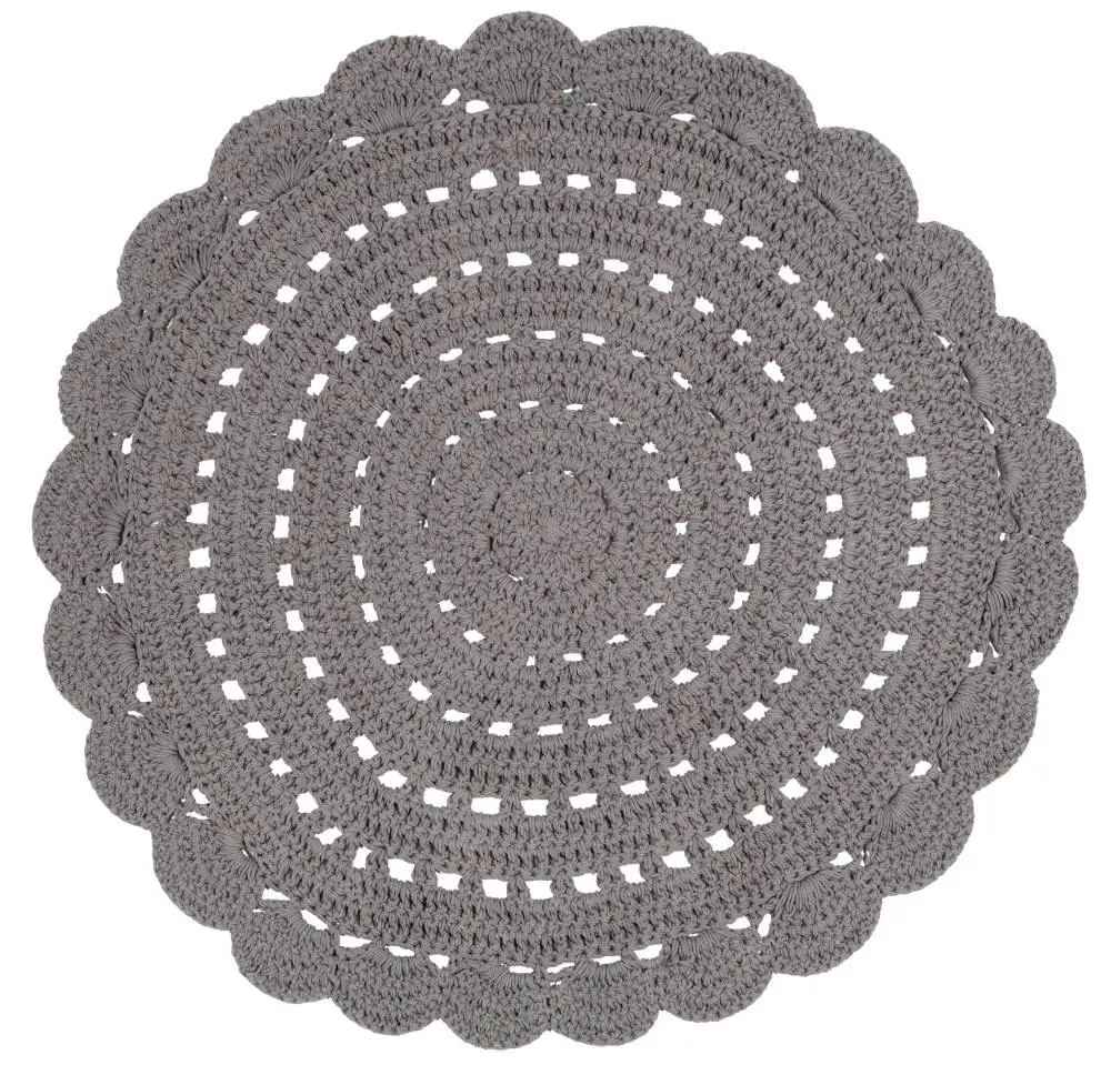 Gehaakt vloerkleed Alma Grey van Nattiot - My Little Carpet