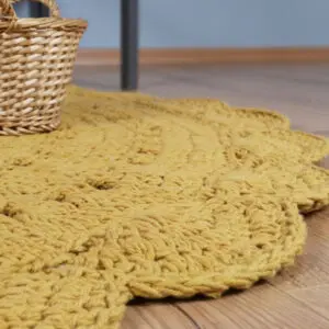 Gehaakt vloerkleed Alma Mango van Nattiot - My Little Carpet