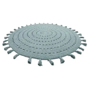 Gehaakt vloerkleed Nila Green Grey van Nattiot - My Little Carpet