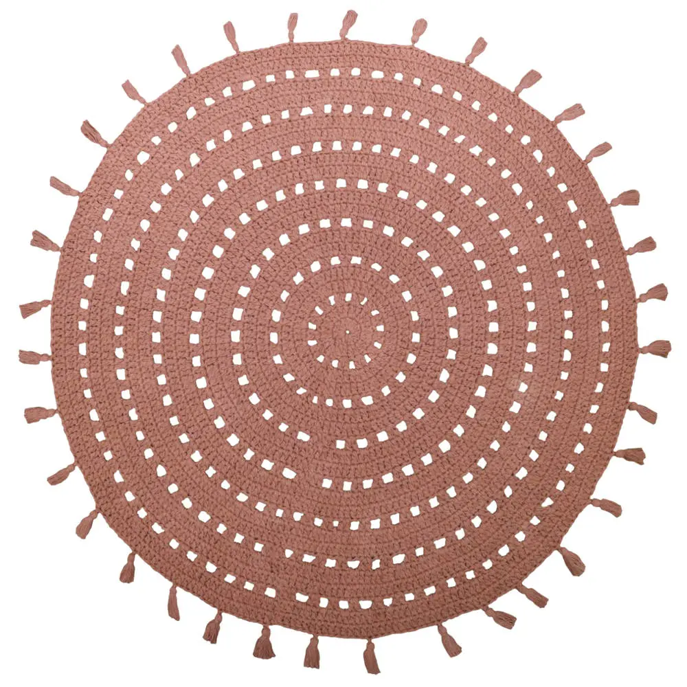 Gehaakt vloerkleed Nila Sweet Brown van Nattiot - My Little Carpet