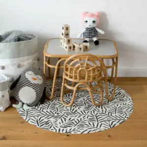 Knoeimat, Clean Wean Mat, Ocean Leaves Anchor van Toddlekind - My Little Carpet