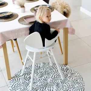 Knoeimat, Clean Wean Mat, Ocean Leaves Anchor van Toddlekind - My Little Carpet