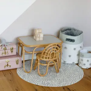 Knoeimat, Clean Wean Mat, Ocean Leaves Stone van Toddlekind - My Little Carpet