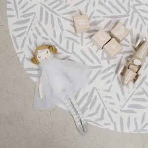 Knoeimat, Clean Wean Mat, Ocean Leaves Stone van Toddlekind - My Little Carpet