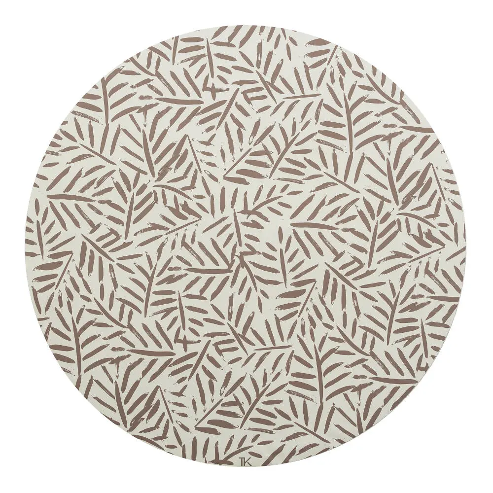 Knoeimat, Clean Wean Mat, Ocean Leaves Tan van Toddlekind - My Little Carpet