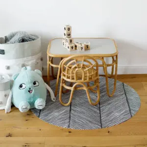 Knoeimat, Clean Wean Mat, Sandy Lines Anchor van Toddlekind - My Little Carpet