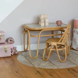 Knoeimat, Clean Wean Mat, Sandy Lines Sand Castle van Toddlekind - My Little Carpet