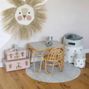 Knoeimat, Clean Wean Mat, Sandy Lines Stone van Toddlekind - My Little Carpet